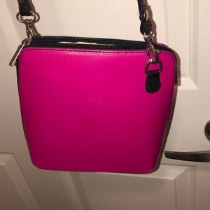 SMALL PINK MAGENTA FUSCIA VERA PELLA CROSSBODY BAG